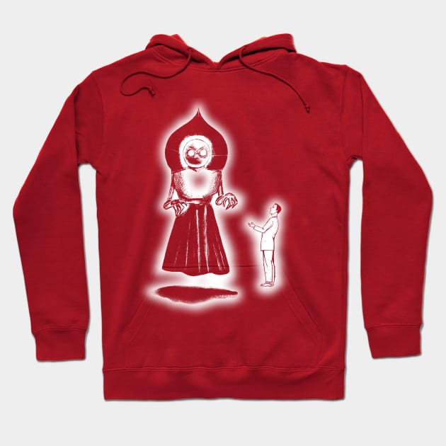 Flatwoods Monster White Glow #1 Hoodie by AWSchmit